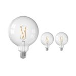 Mehrfachpackung 3x Calex Smart Tuya Wifi E27 Globe Fadenlampe 7.5W 1055lm - 818-830 Abstimmbares Weiß | Dimmbar - Ersatz für 75W 