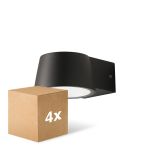Mehrfachpackung 4x D'Lite Wandleuchte Lira Schwarz 7W 600lm 830  | IP54