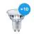 Lot 10x Philips MASTER Value LED Spot GU10 PAR16 4.9W 355lm 36D - 922-927 Dim To Warm | Meilleur Rendu Des Couleurs - Dimmable - Équivalent 50W