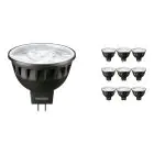 Lot 10x Philips Master LED Spot GU5.3 MR16 7.5W 485lm 36D - 927 Blanc Très Chaud | Meilleur rendu des couleurs - Dimmable - Équivalent 50W