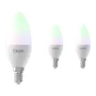 Lot 3x Calex Smart Tuya Wifi E14 Bougie 5W 470lm - 822-840 Accordable Blanc | RGBW - Dimmable - Remplacement 40W