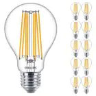 Lot 10x Philips Corepro LED Ampoule E27 Poire Claire 17W 2452lm - 827 Blanc Très Chaud | Équivalent 150W